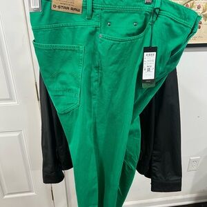 G-Star RAW Arc 3D Steer Jeans 36x32 Jolly Green NWT Vibrant Design Denim $210